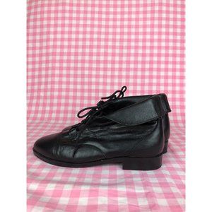 sz 6 prima royale vintage super soft black leather